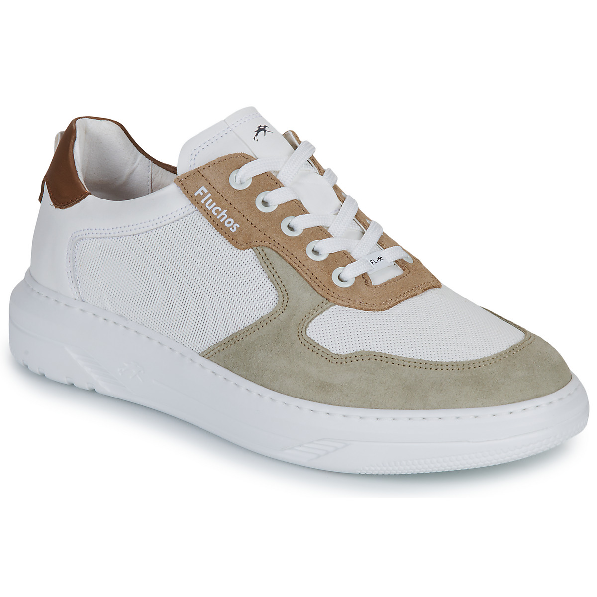 Fluchos - BOSTON - White / Kaki / Brown