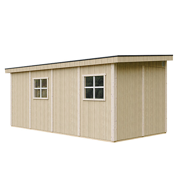 Abri de Jardin Qualité Premium 11,47 m² - H231x248x530 cm - Sans plancher eparoi latérale M940B - Timbela