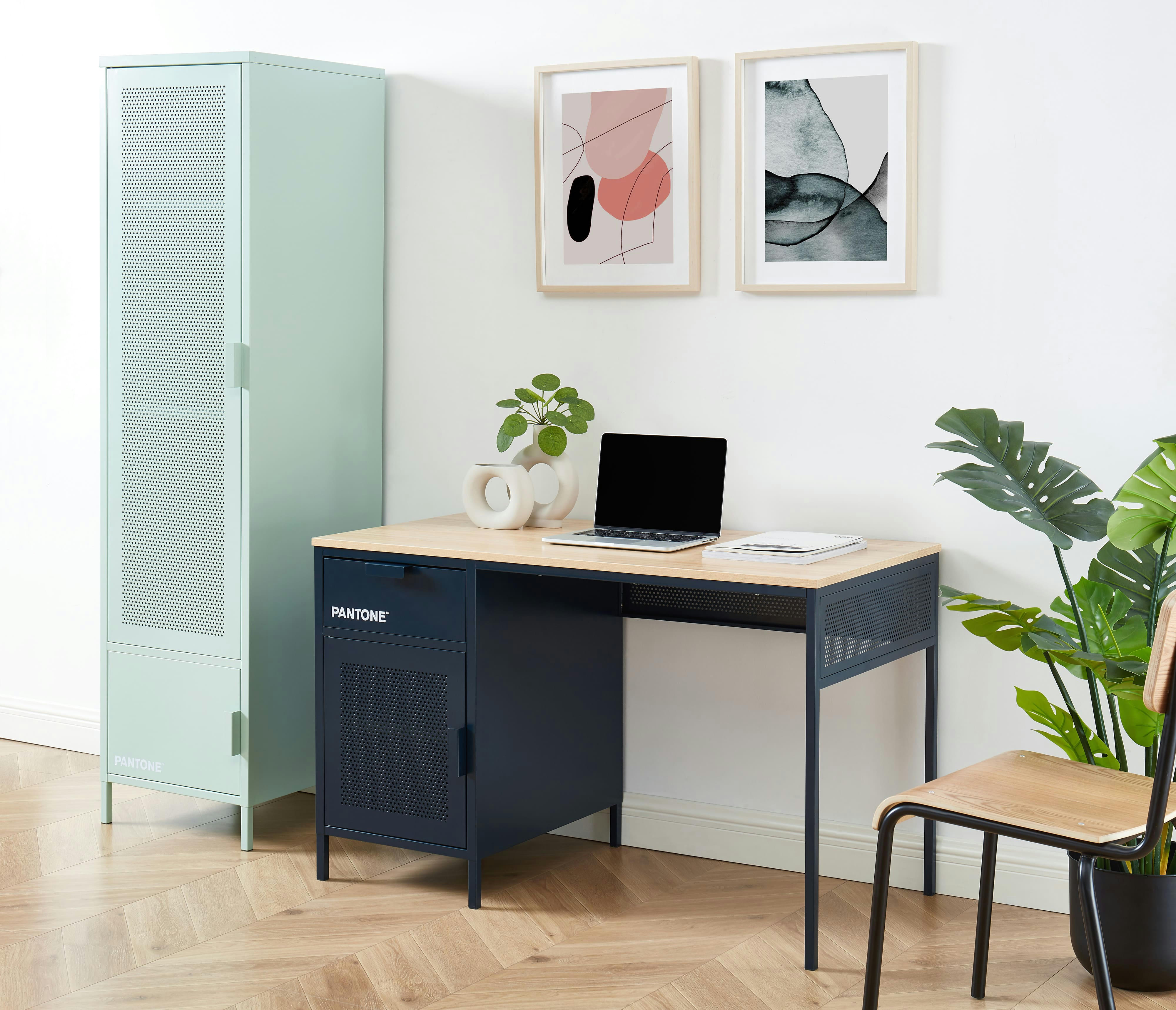 PANTONE - Bureau  métal bleu nuit 120cm