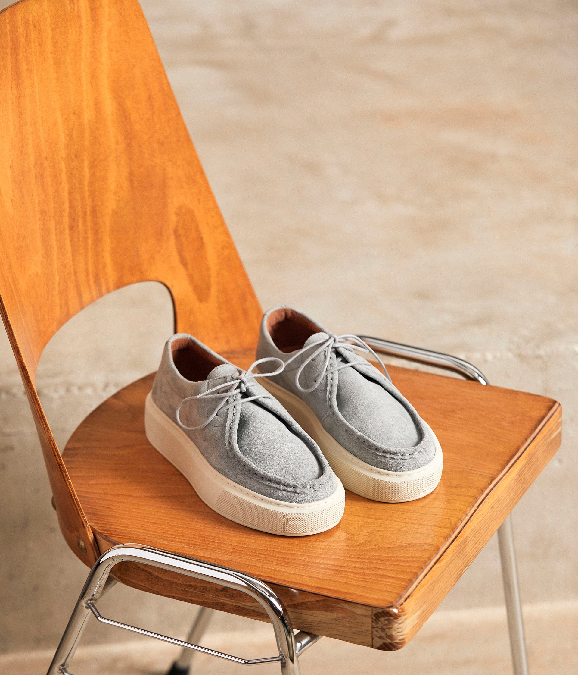 Baskets velours ciel Iva