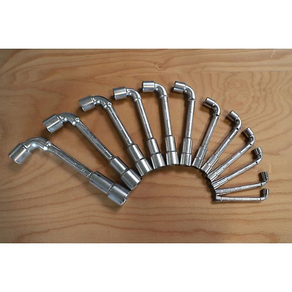 KS Tools - 517.0442 - Jeu de 12 clés à pipe débouchées métriques - 6 pans - en boîte