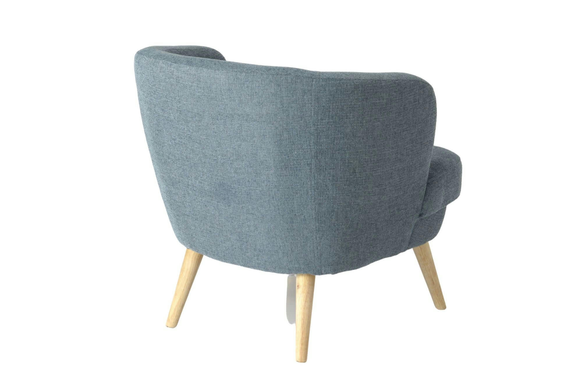 DAGOBERT - Fauteuil en tissu et pieds en bois clair