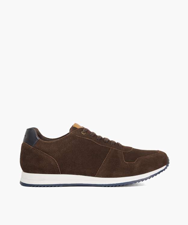 Toulous Brown - Suede Lace Up Trainers