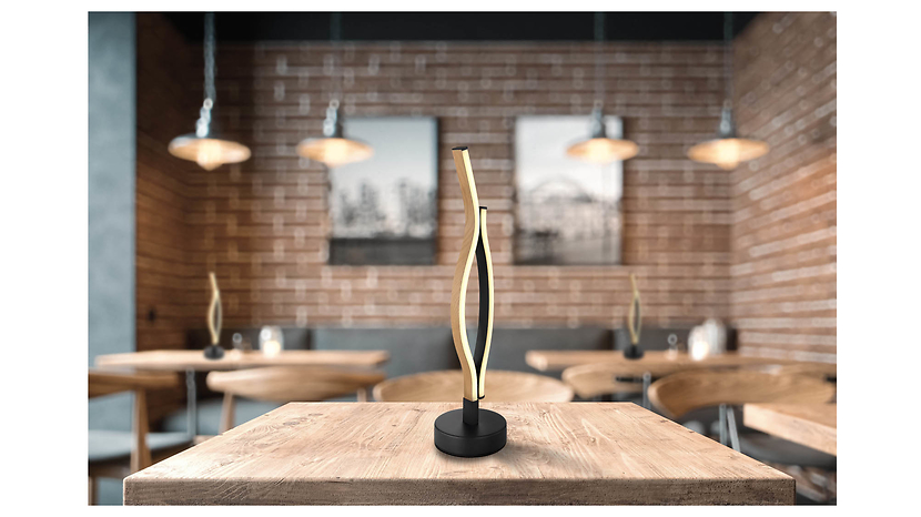 Lampa stołowa Geronimo LED 2-punktowa metalowa czarny