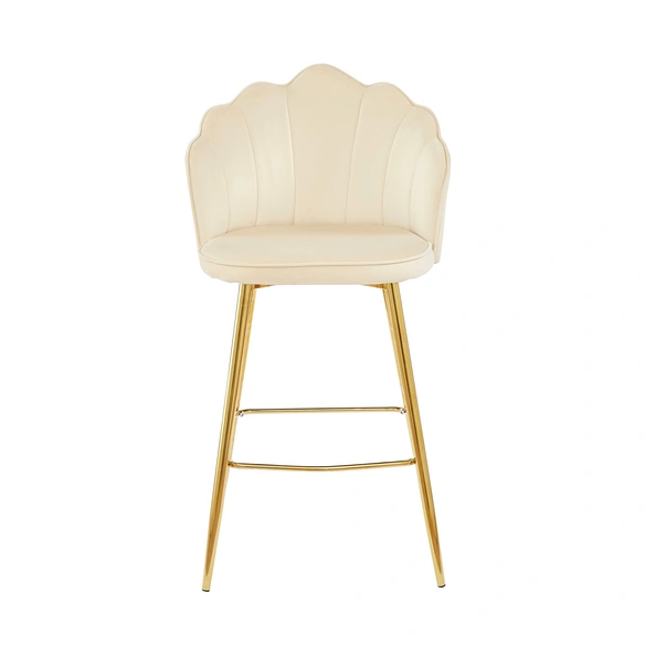 Barhocker, Höhe: 100 cm, beige/goldfarben, 2 stk