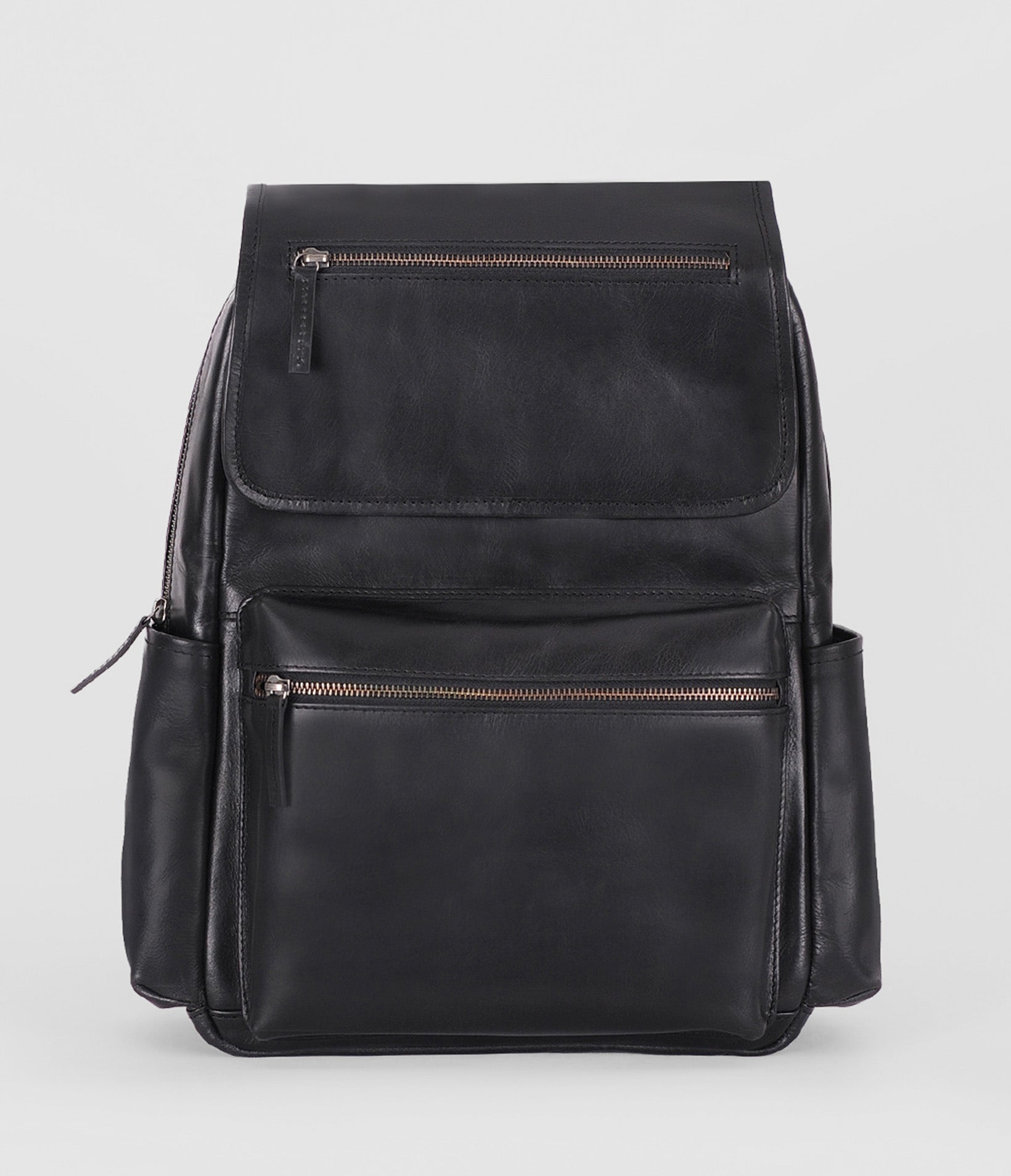 Aiden Leather Backpack With Large Front Pocket