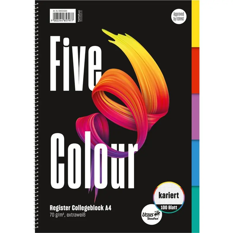 Notizbuch Five Color Spiral