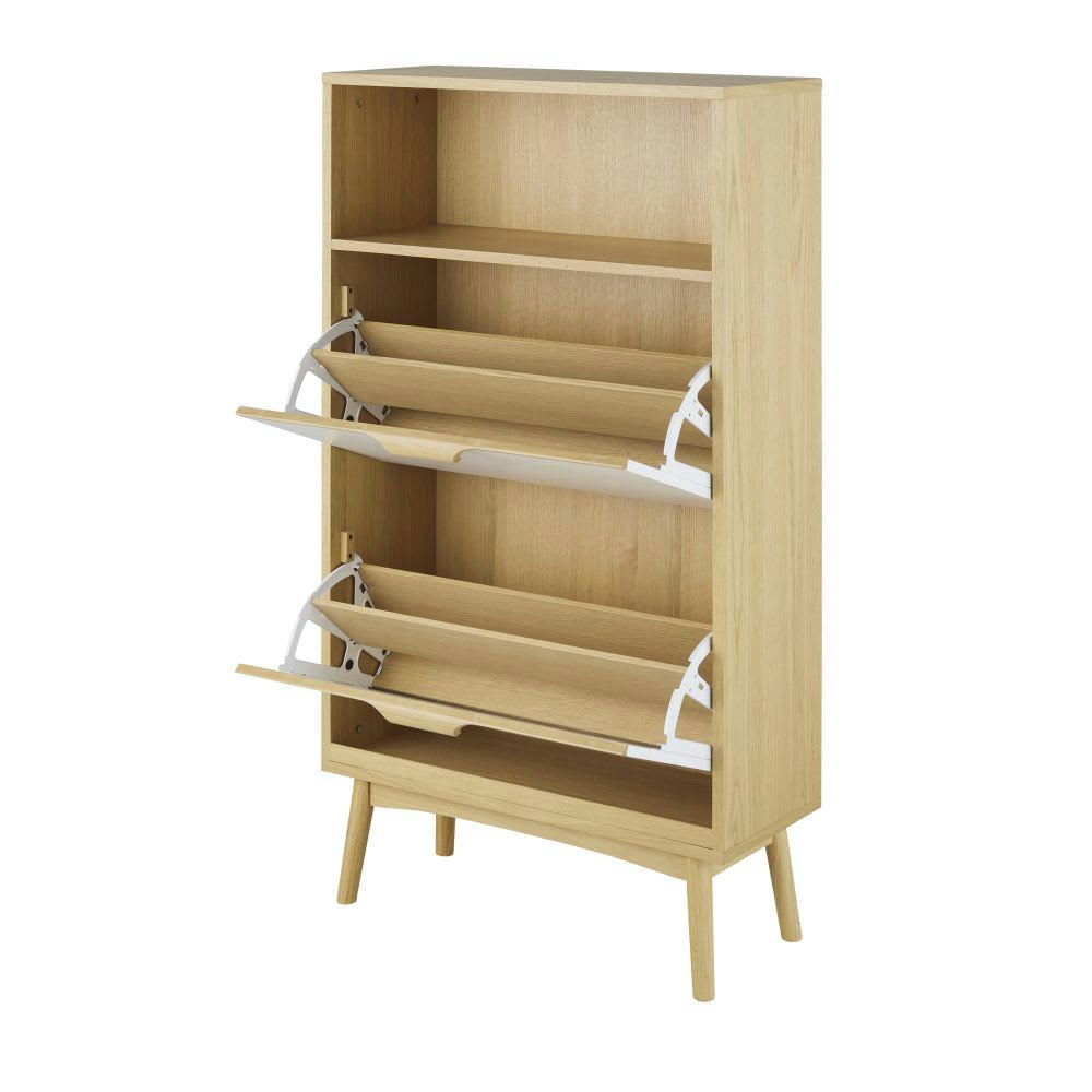 Fjord - Meuble à chaussures 2 casiers blanc