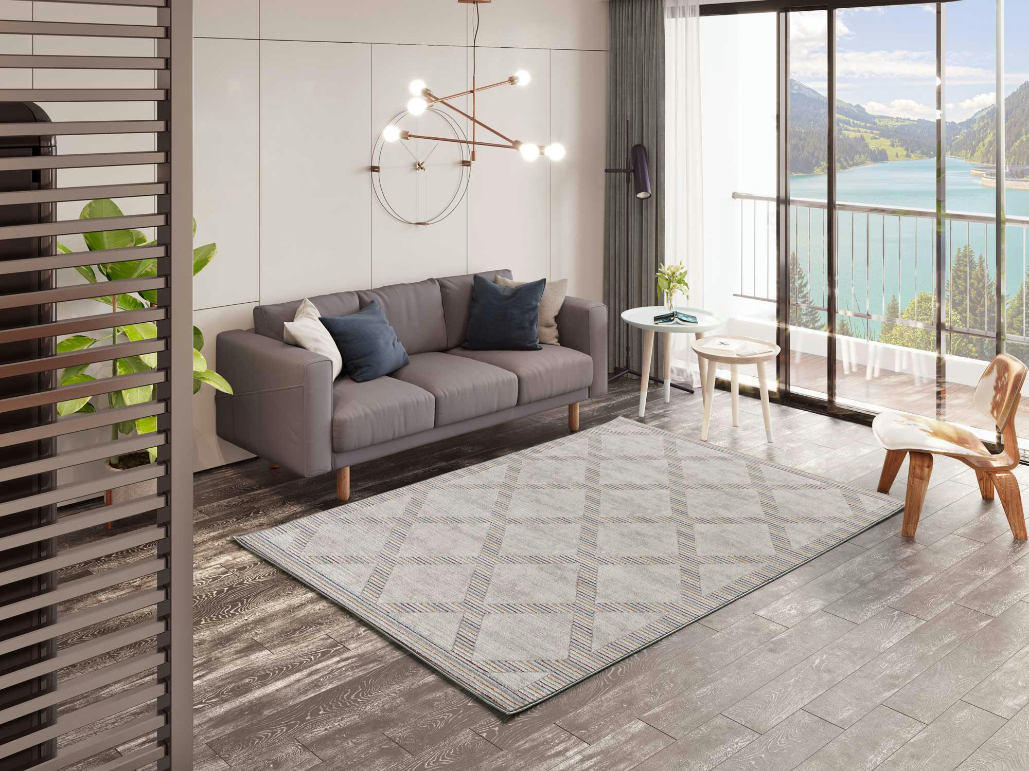 PIXIE - Tapis ethnique vintage multicolore, 133X190 cm