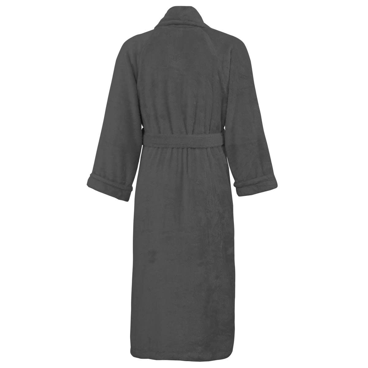 SENSILK - Peignoir col chale coton/modal Anthracite S