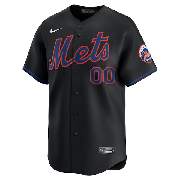 New York Mets Nike Alternate Limited Custom Jersey - Black