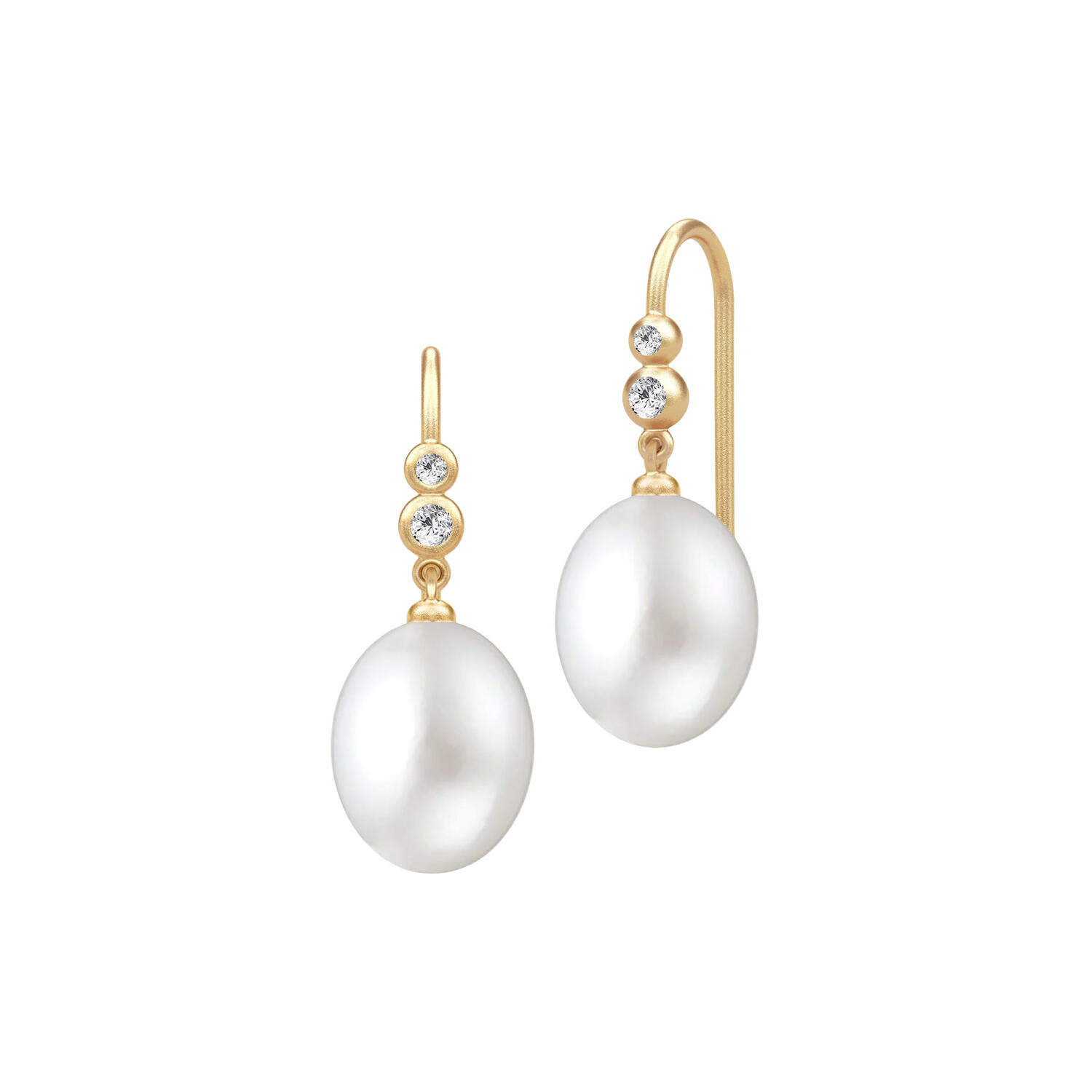 Perla Earring, gold/white pearl