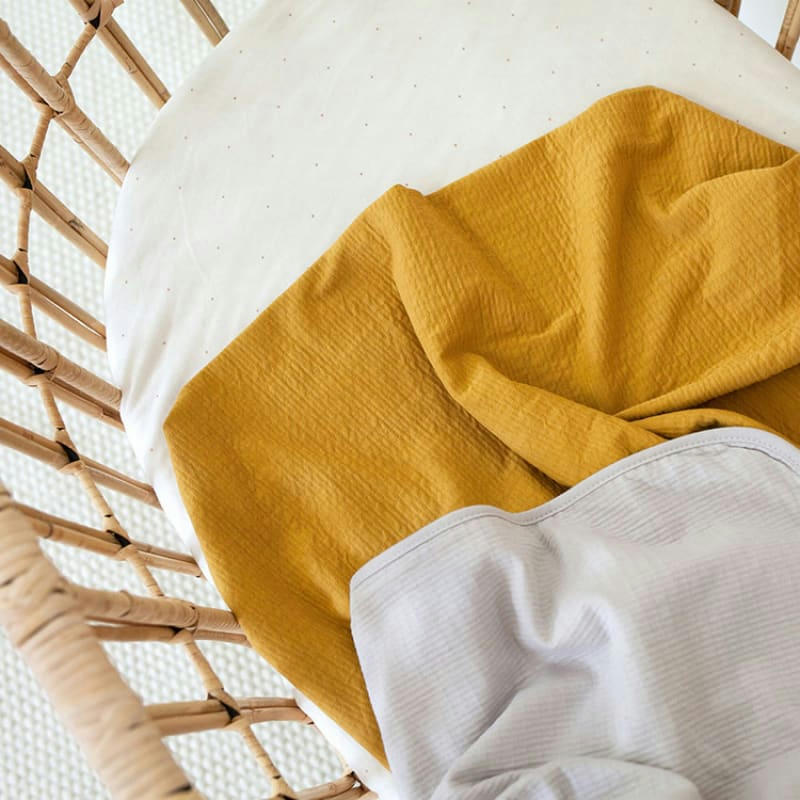TETRA - Couverture Pady chaude Cadum ocre jaune (75 x 100 cm)