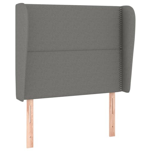 NNEVL Headboard with Ears Dark Grey 83x23x118/128 cm Fabric