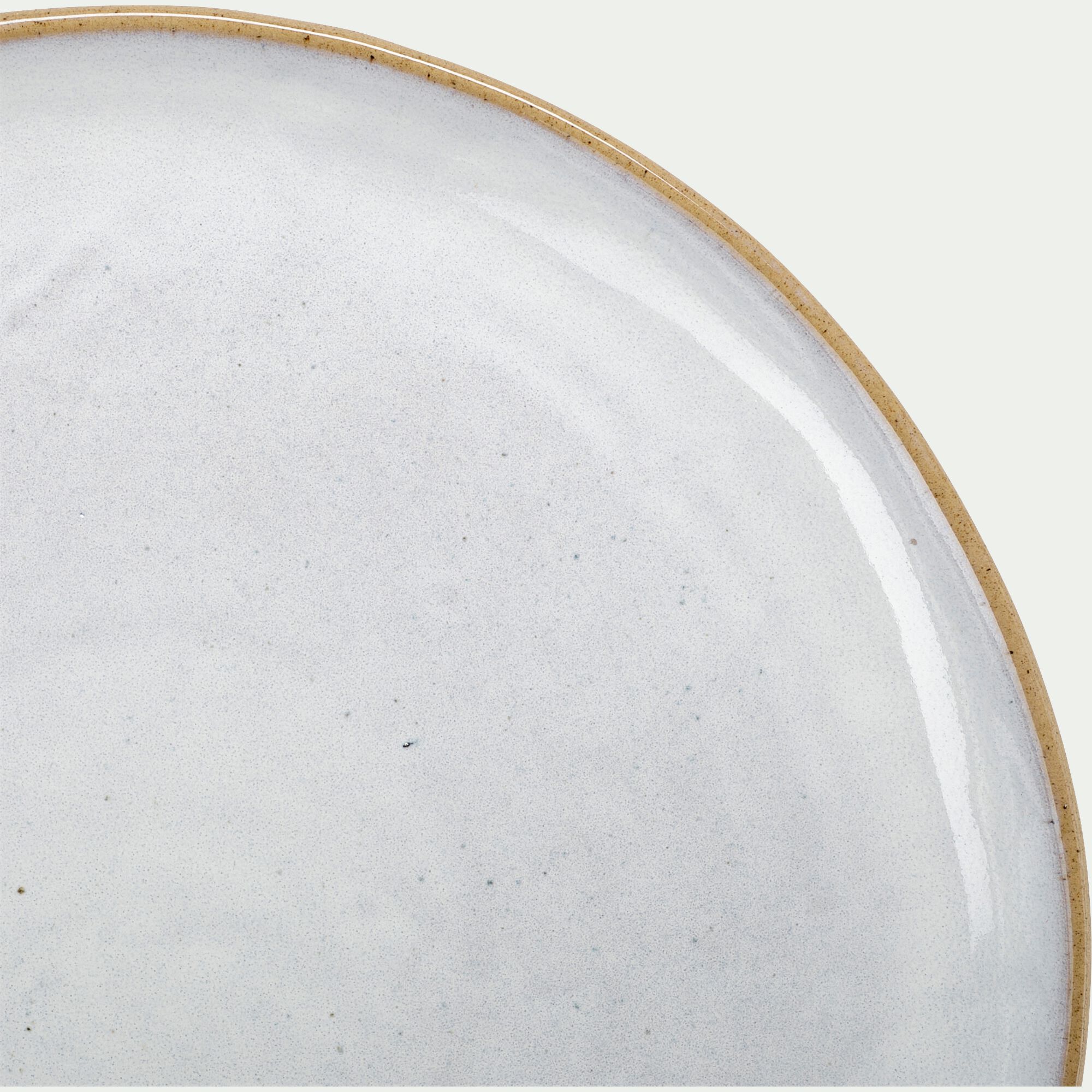 VENUS - Assiette à dessert bicolore en grès recyclé D21,7cm - blanc