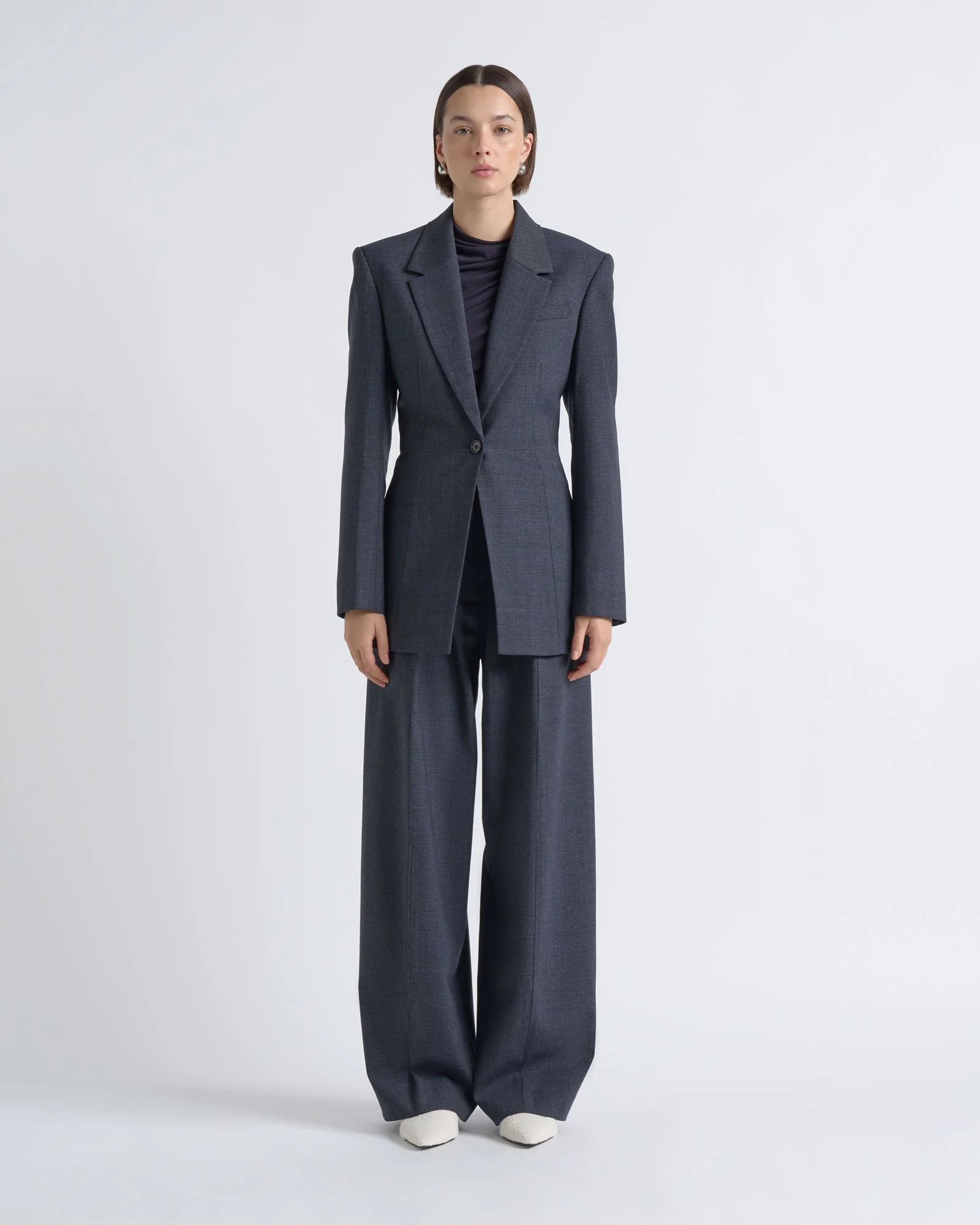 Check Single Breasted Blazer