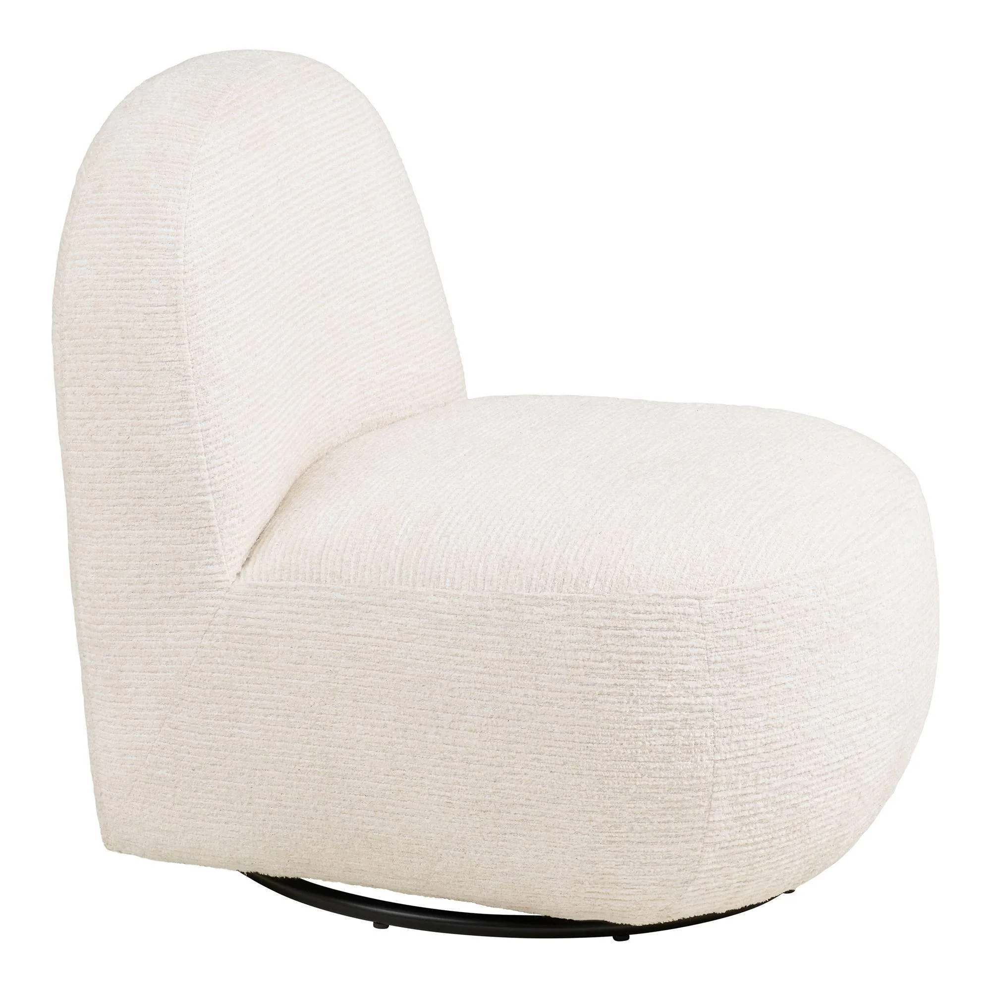 Fauteuil Milo ribstof met krukje