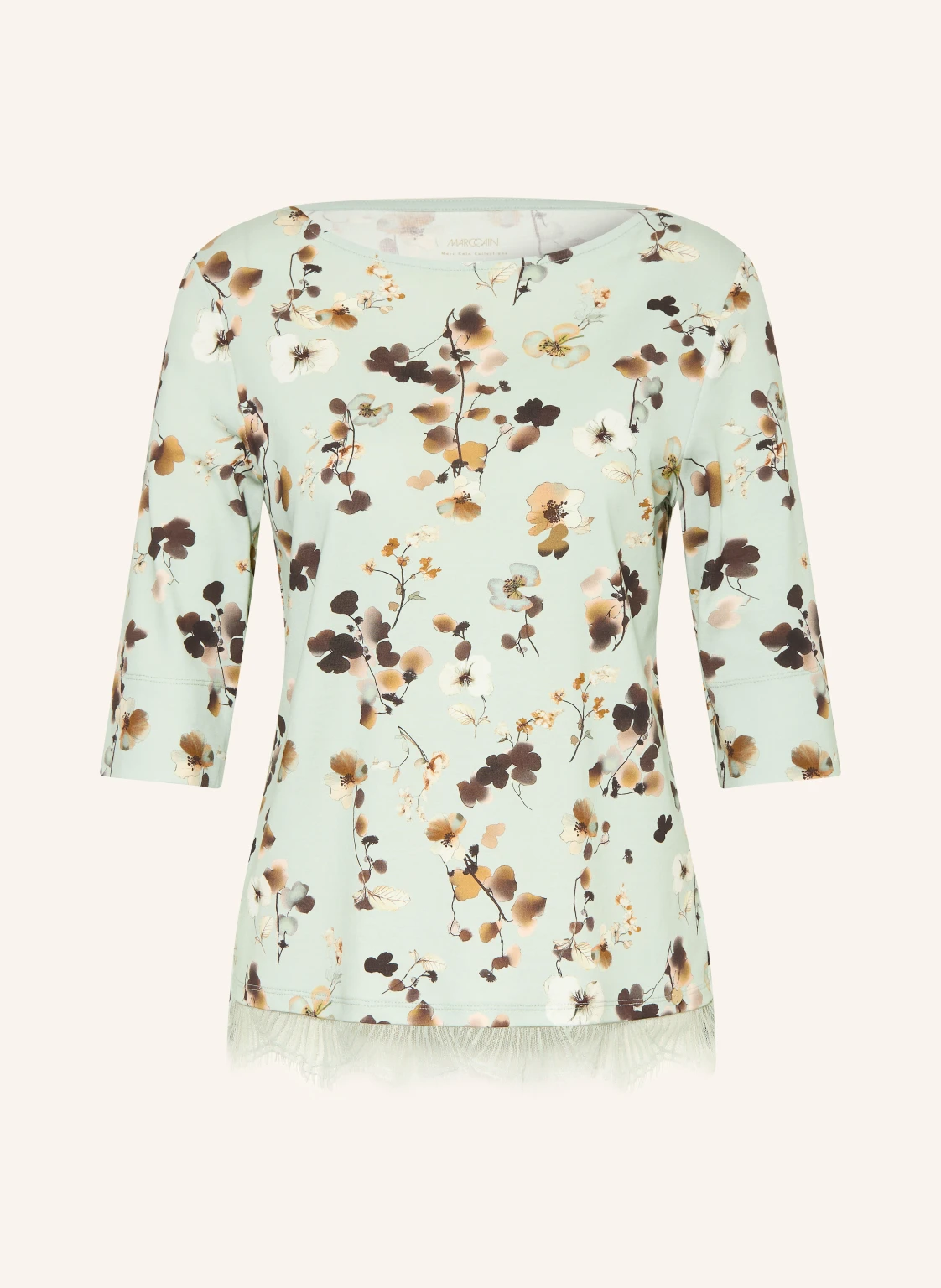 MARC CAIN Shirt mit 3/4-Arm und Spitze