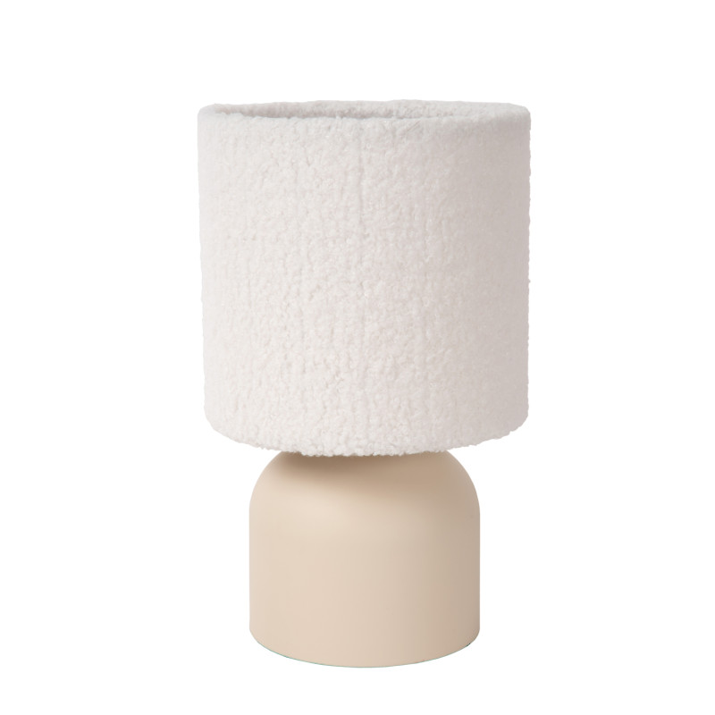 Lampe de table Woolly crème E14 40 W LUCIDE