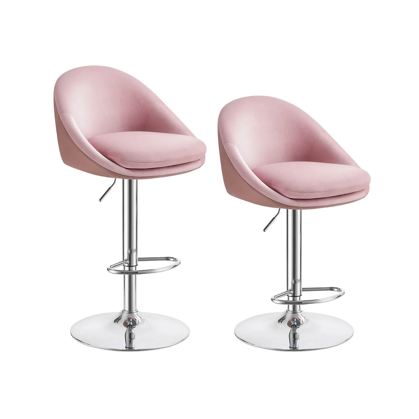 Lot de 2 tabourets de bar pivotant à 360°