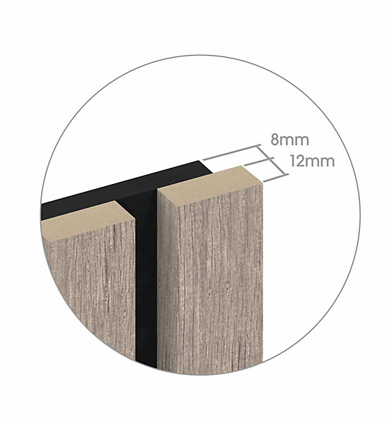 Panneau tasseau MDF coloris chêne naturel 280 x 90 cm