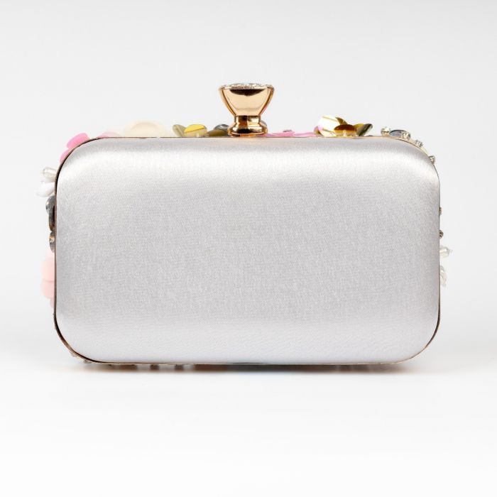 PEACH ACCESSORIES Floral Embellished Clutch Bag
