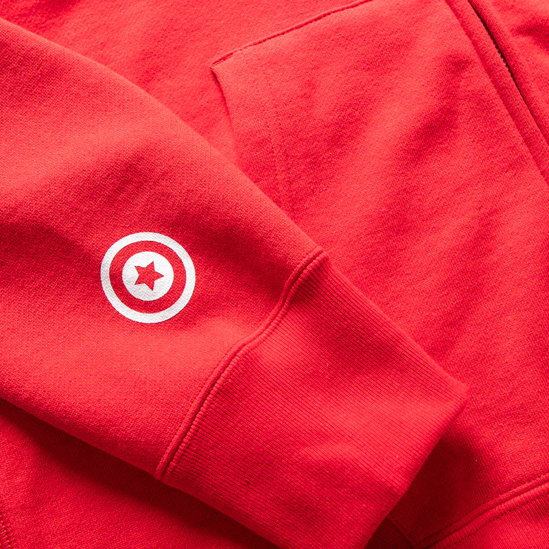 A Bathing Ape Tiger Full Zip Hoodie - Red