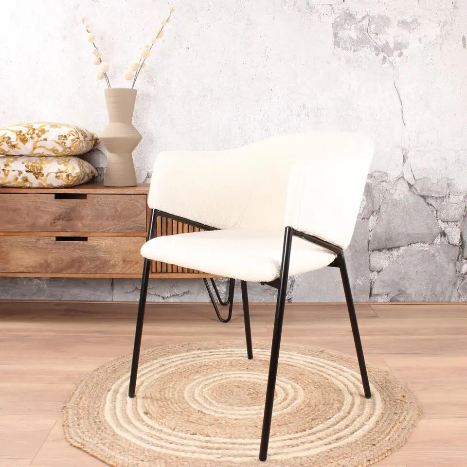 DS4U - Elza eetkamerstoel boucle wit