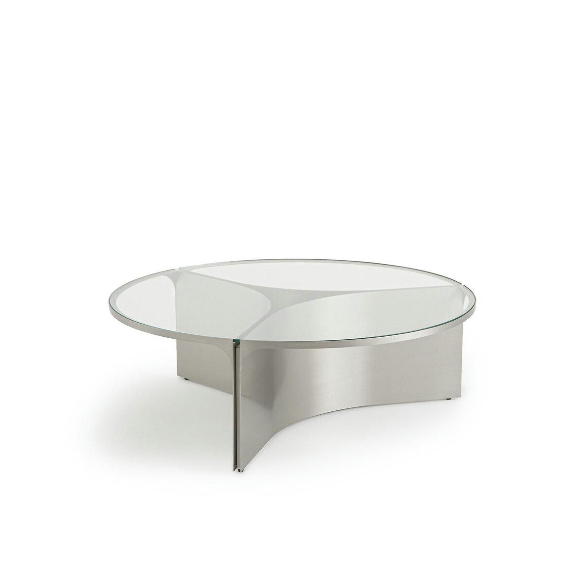 Table basse verre et métal, grand modèle, Gira