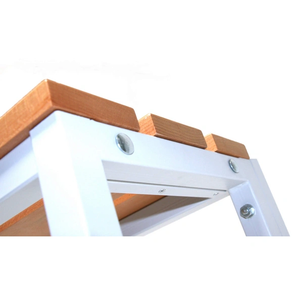 Umkleidebank, BxHxT: 30 x 42 x 100 cm, Stahl/Holz