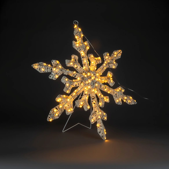 LED-Dekoration, LxH: 62x52 cm, 150 LEDs, bernsteinfarben
