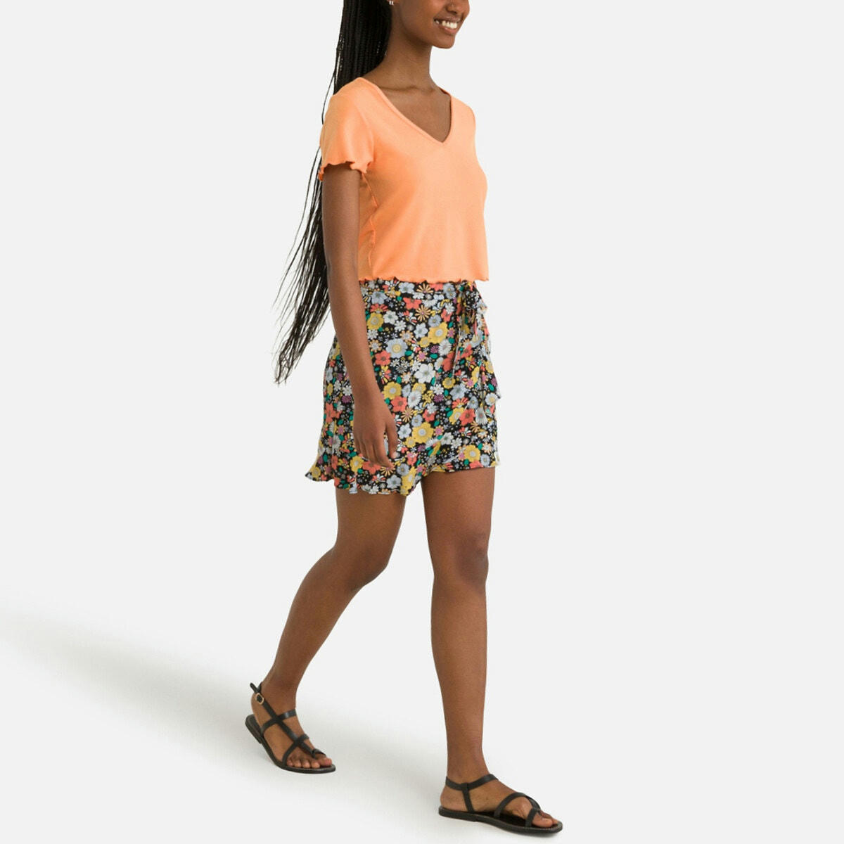 T-shirt crop, col V