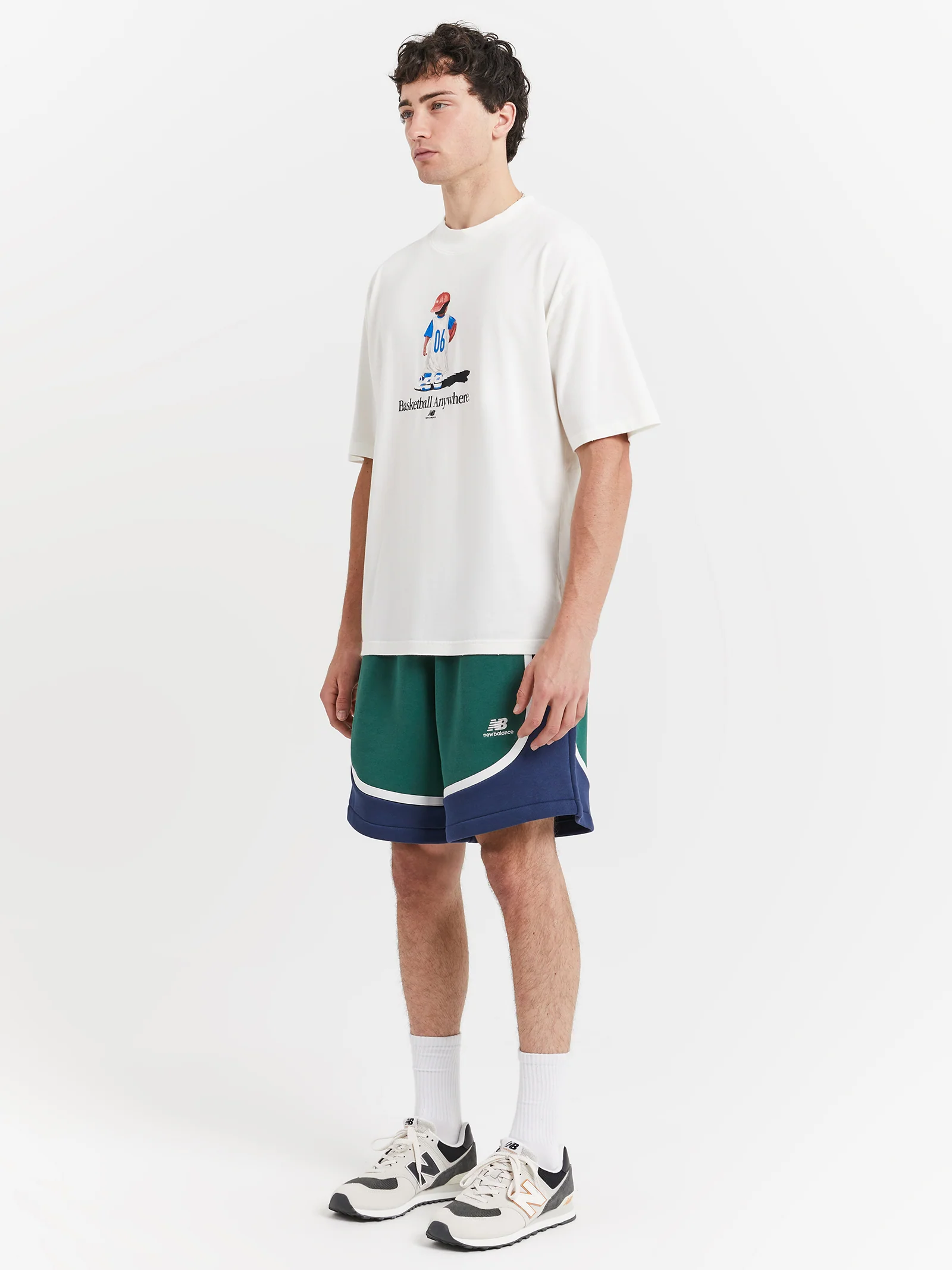 Hoops Graphic Cotton Jersey Short Sleeve T-shirt