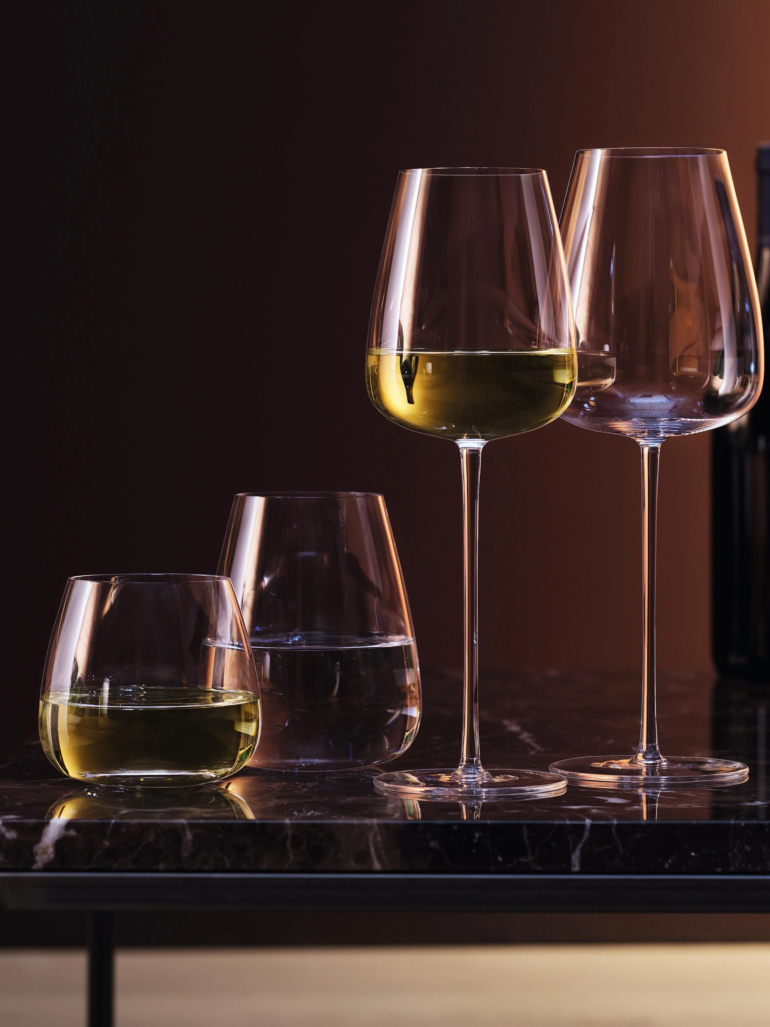 Filigrane mundgeblasene Weißweingläser Wine Culture, 2er-Set