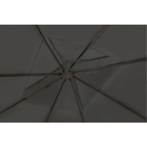 NNEVL Poly Rattan Gazebo with Dark Grey Roof 3 x 3 m