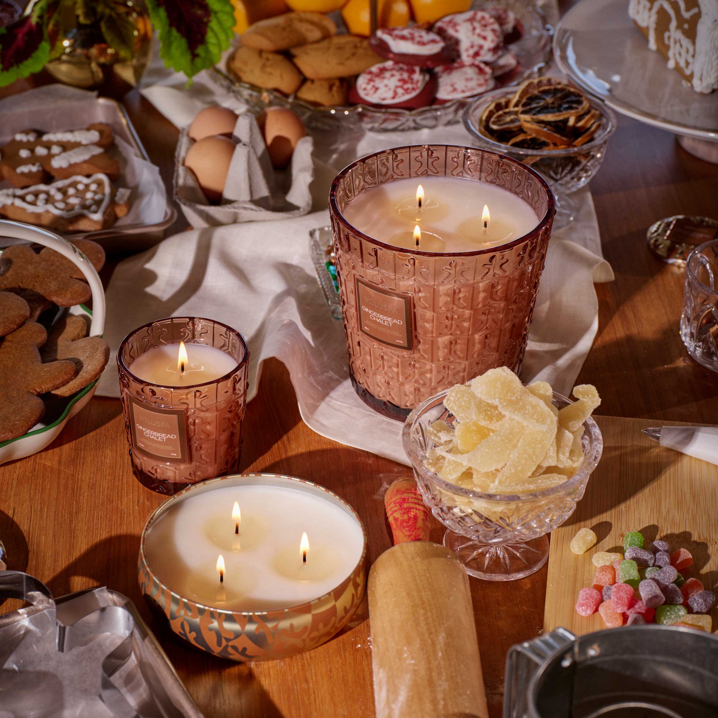 Gingerbread Chalet - 3 Wick Hearth Candle