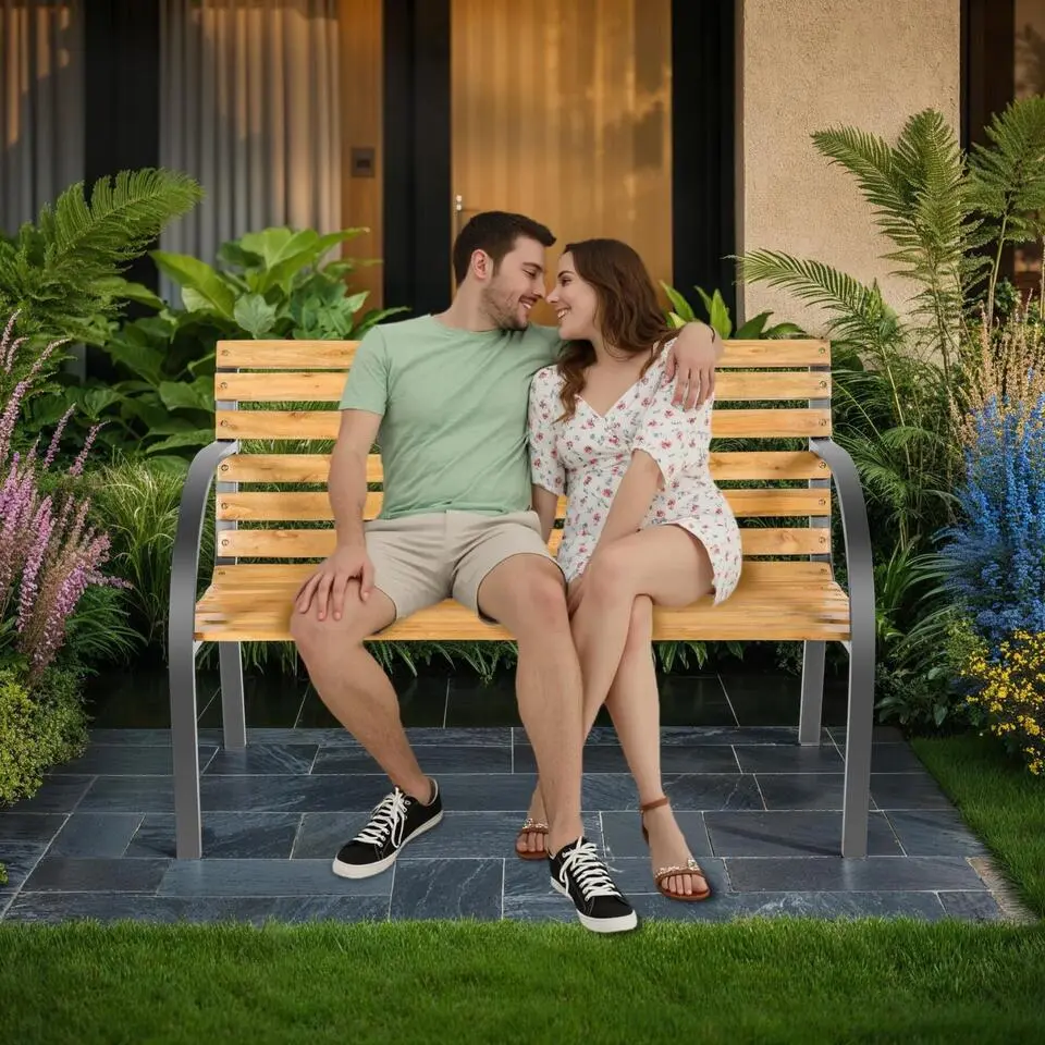 tectake - Tuinbank - 123x 64x 82 cm - Hout