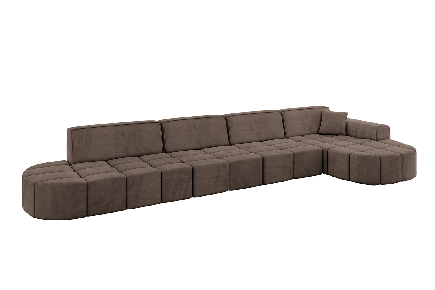 Narożnik prawostronny bez funkcji spania LIVO-L3 - 422x173x79,5 Brązowy
