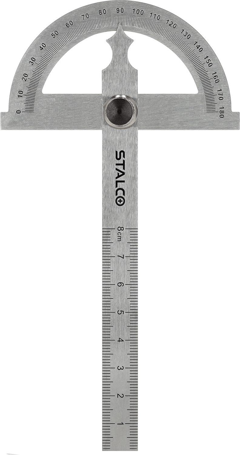 Kątomierz obrotowy 180 stopni 180 stopni; 80x120mm STALCO S010417417