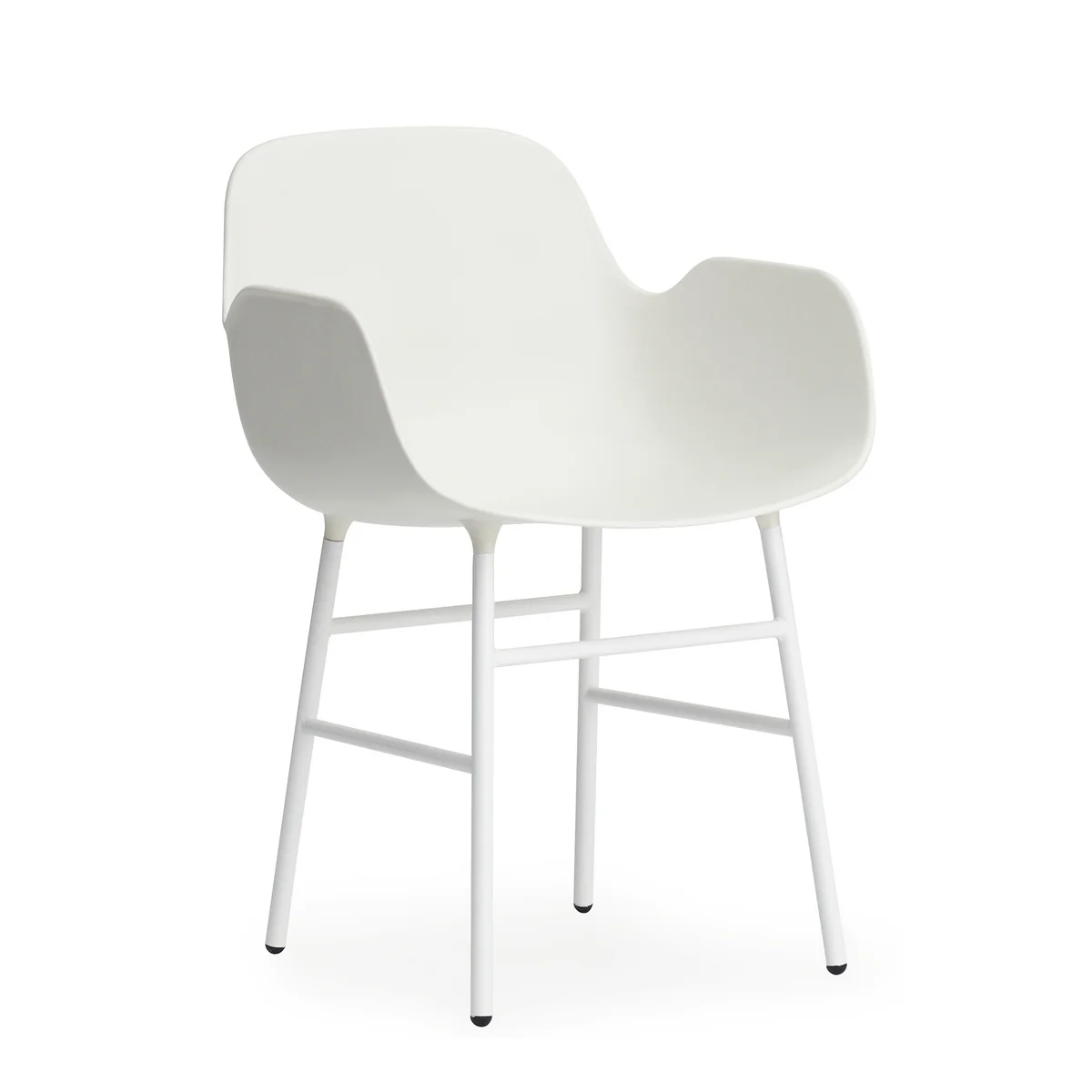 Normann Copenhagen - Form Armlehnstuhl, Gestell Stahl / rot