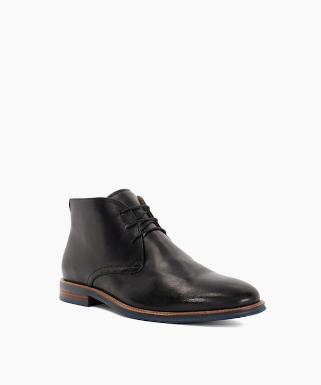 Millers Black - Round Toe Lace Up Boots