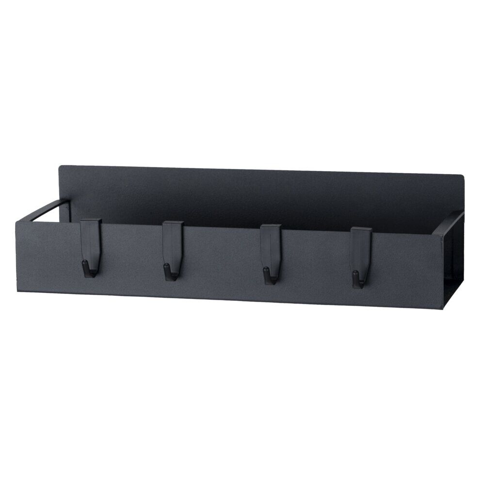 étagère de rangement magnétique plastique noir 29x7,5xH9,5cm