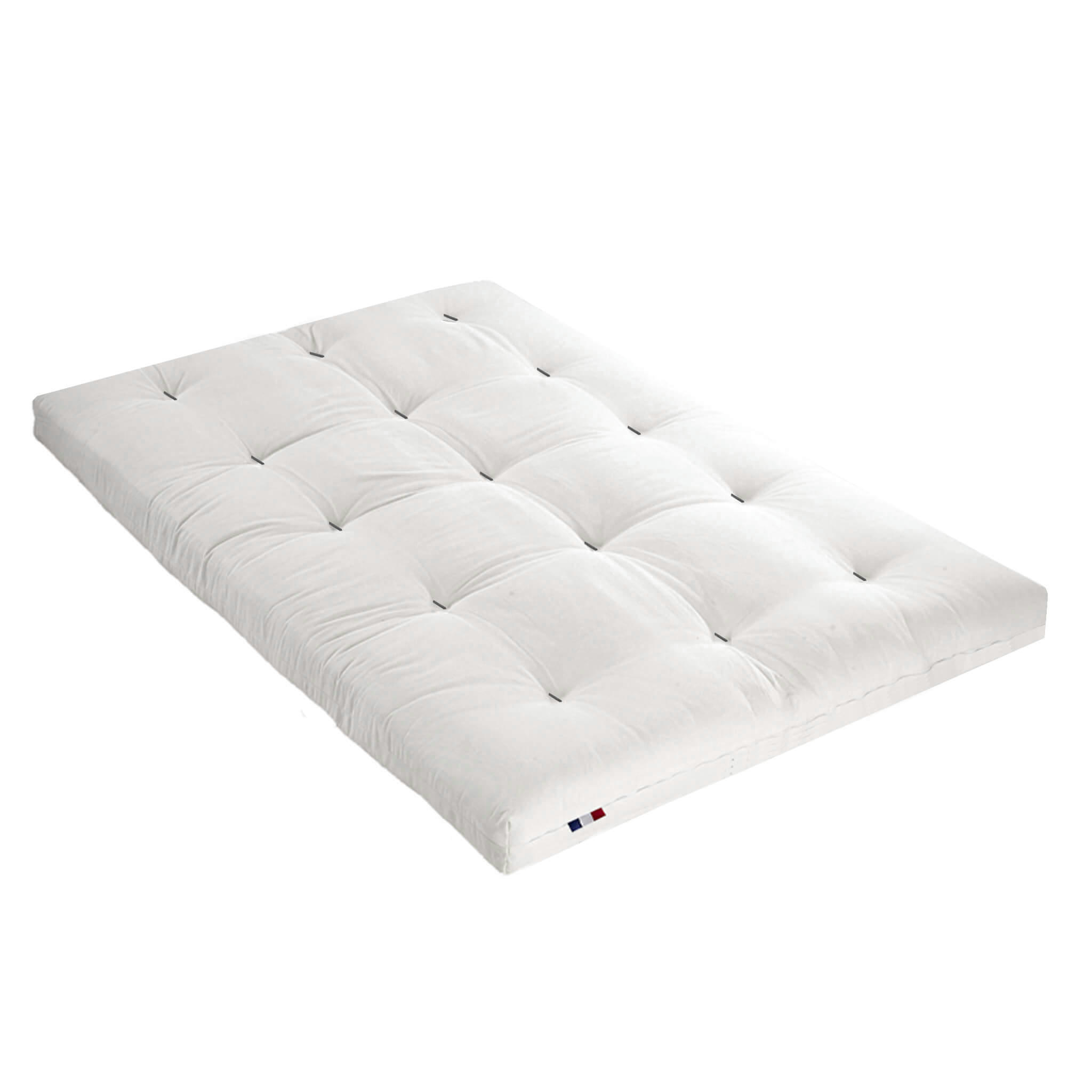 - Matelas futon coeur latex ferme 13cm ecru 140x200