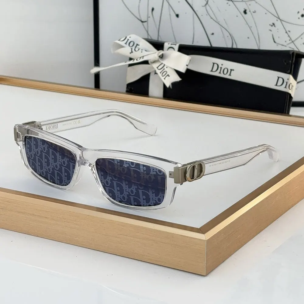 Dior Mirror Leg Stereoscopic Logo Acetate Fibre sunglasses