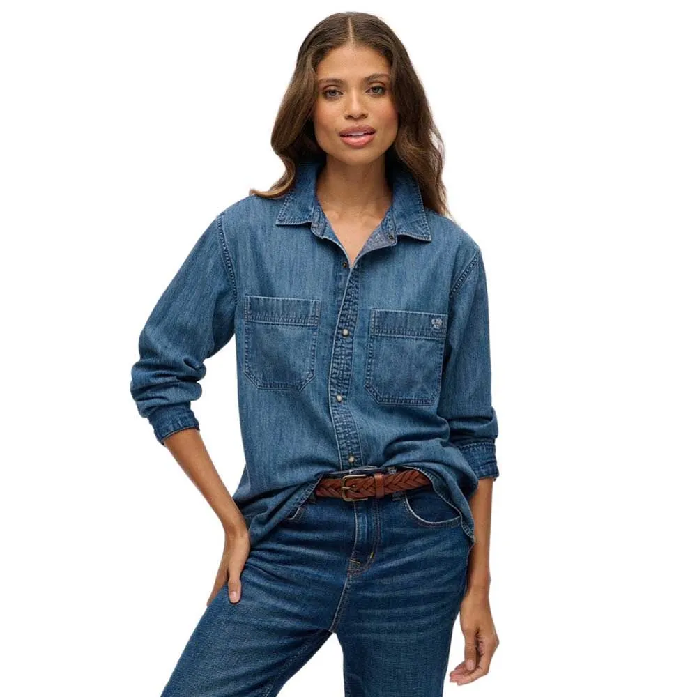 Superdry W4010501A Oversize long sleeve shirt