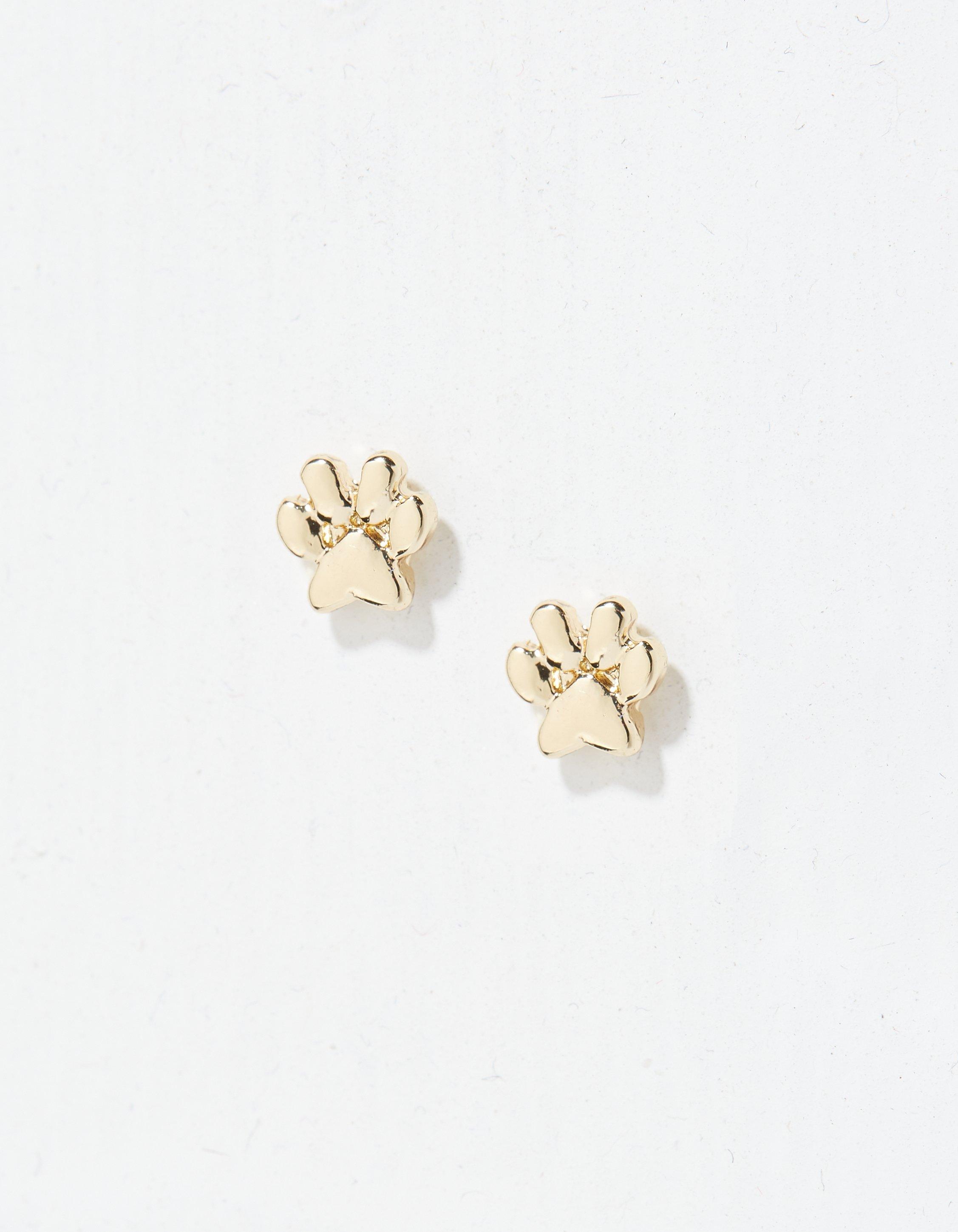 Paw Print Studs