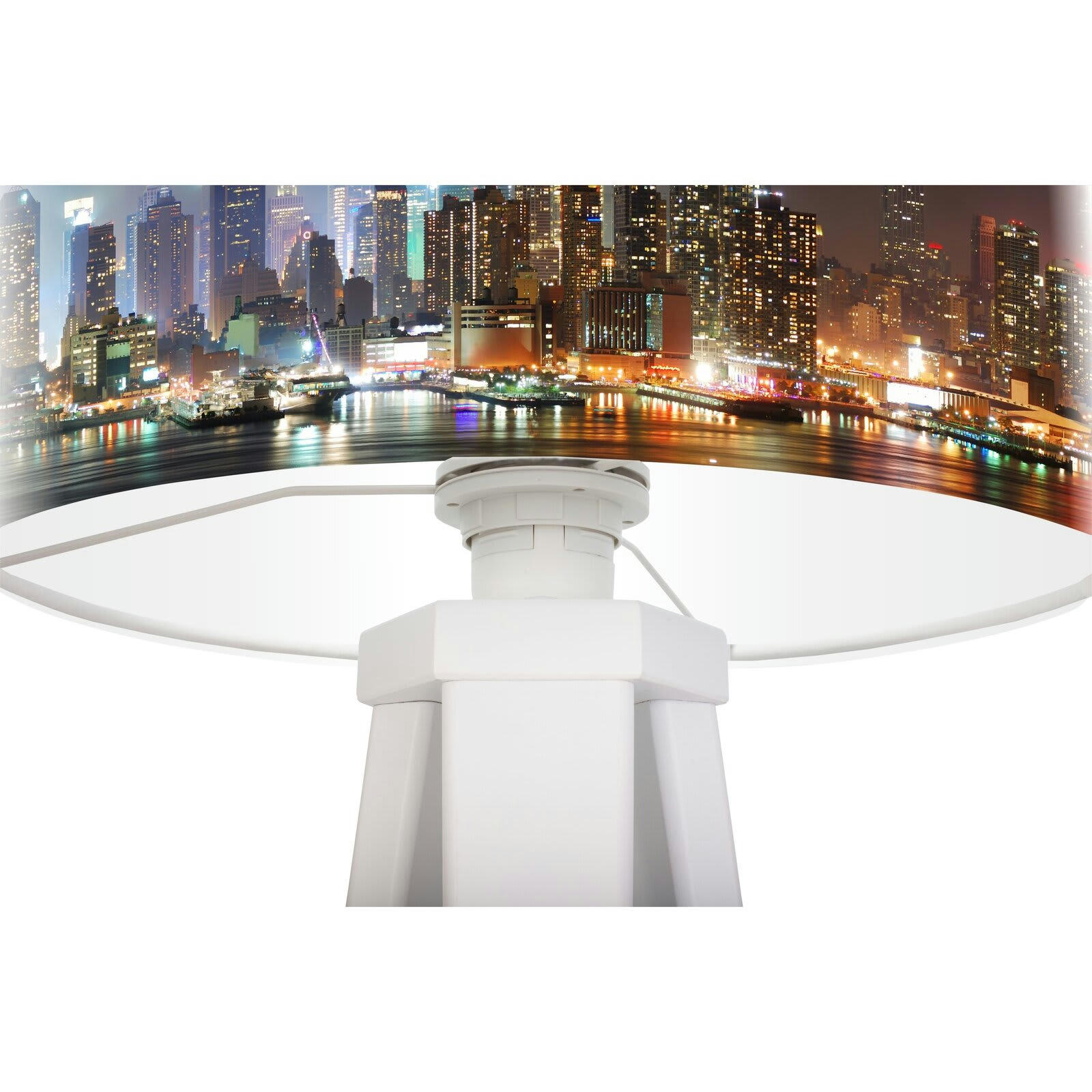 CITY - Lampe de chevet Bois Multicolore 30x30x45 cm