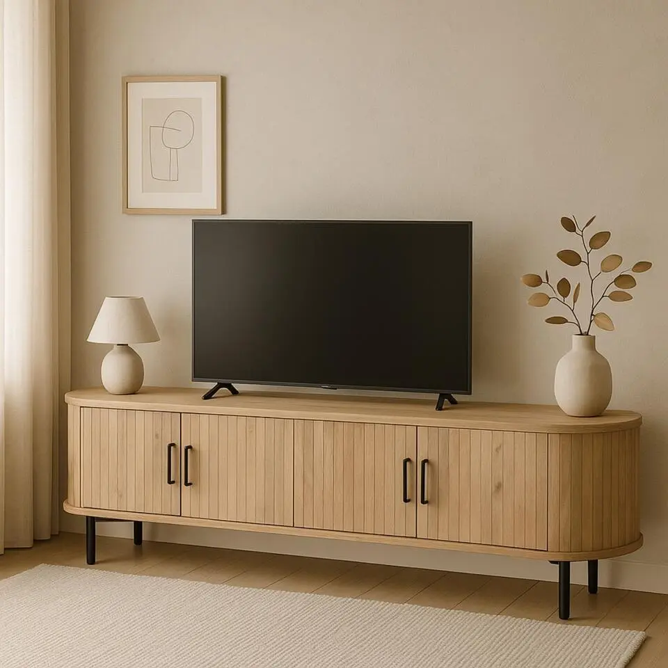 Tv-meubel Naturel Mangohout - 200x46x56cm - Merel