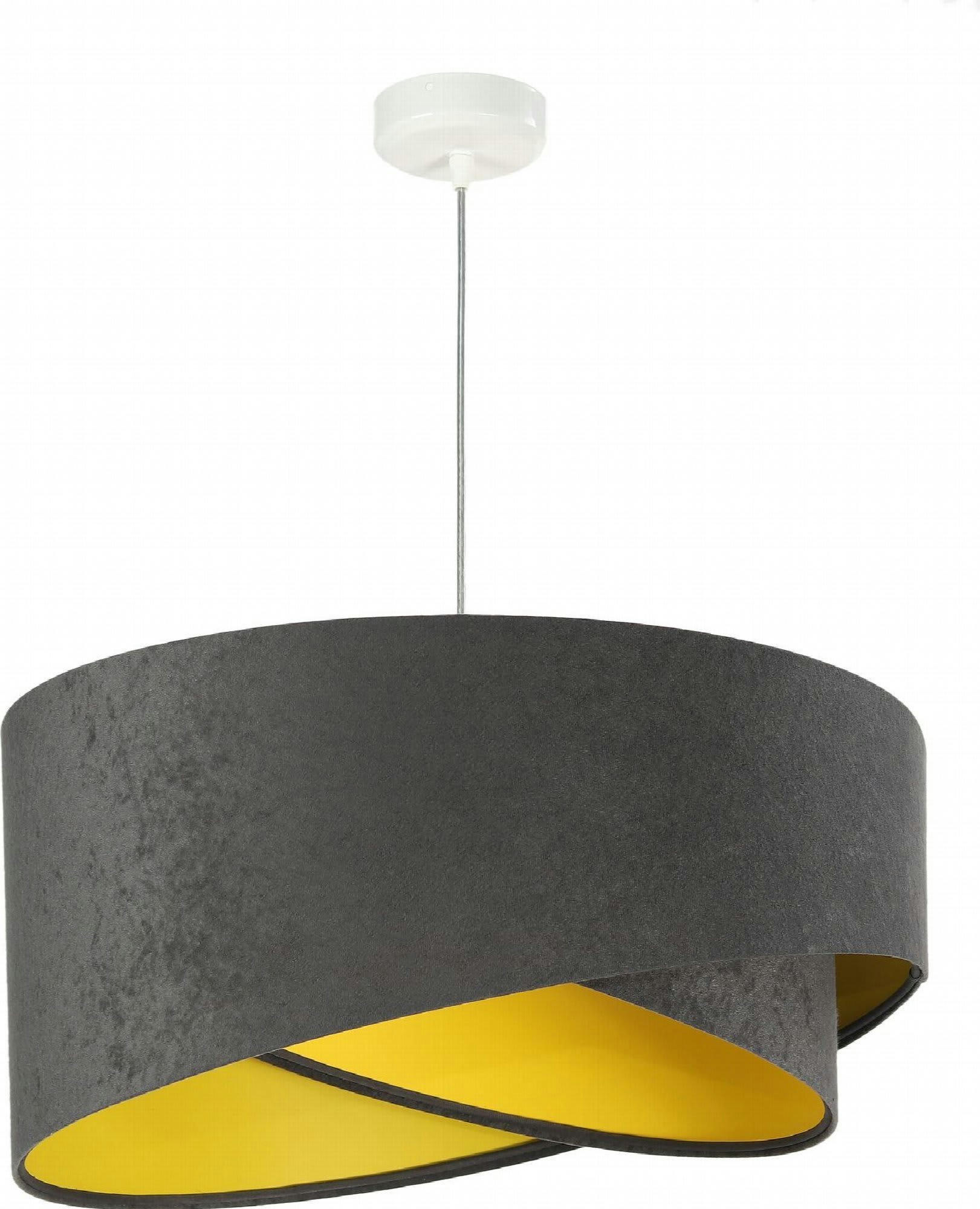 ASYMETRIC - Suspension Tissu Gris 50x50x105 cm