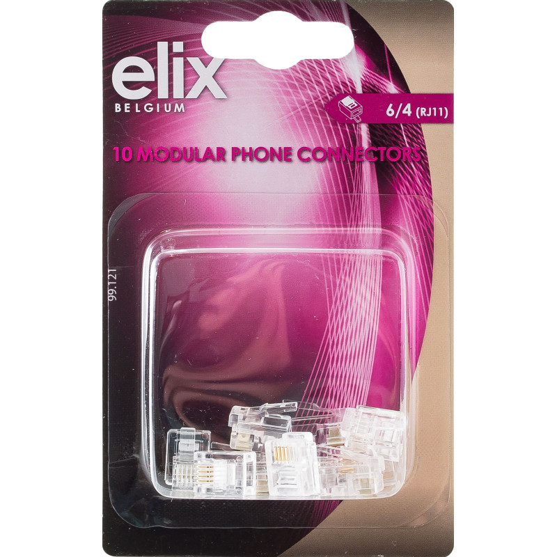 Set de fiches téléphoniques RJ11 10 pièces